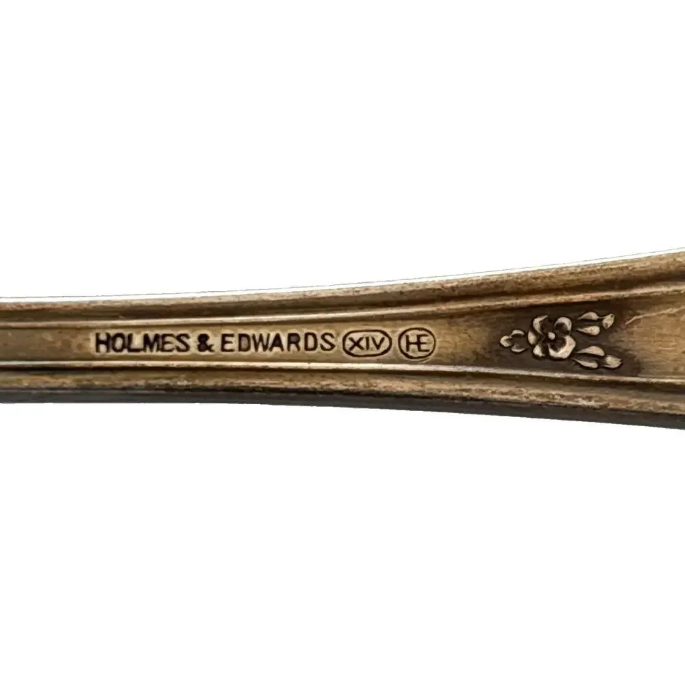 Holmes & Edwards Silverplate Spoon, Silver Floral Theme, Victorian Style